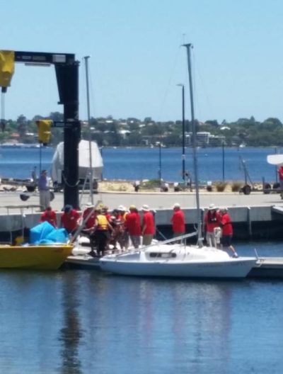 south of perth yacht club boat fire